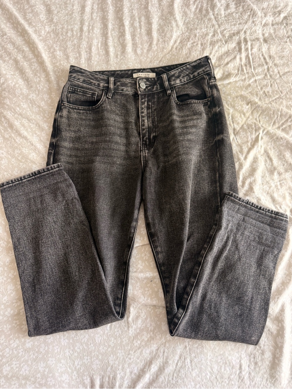 PacSun Straight Leg Washed Black Jeans